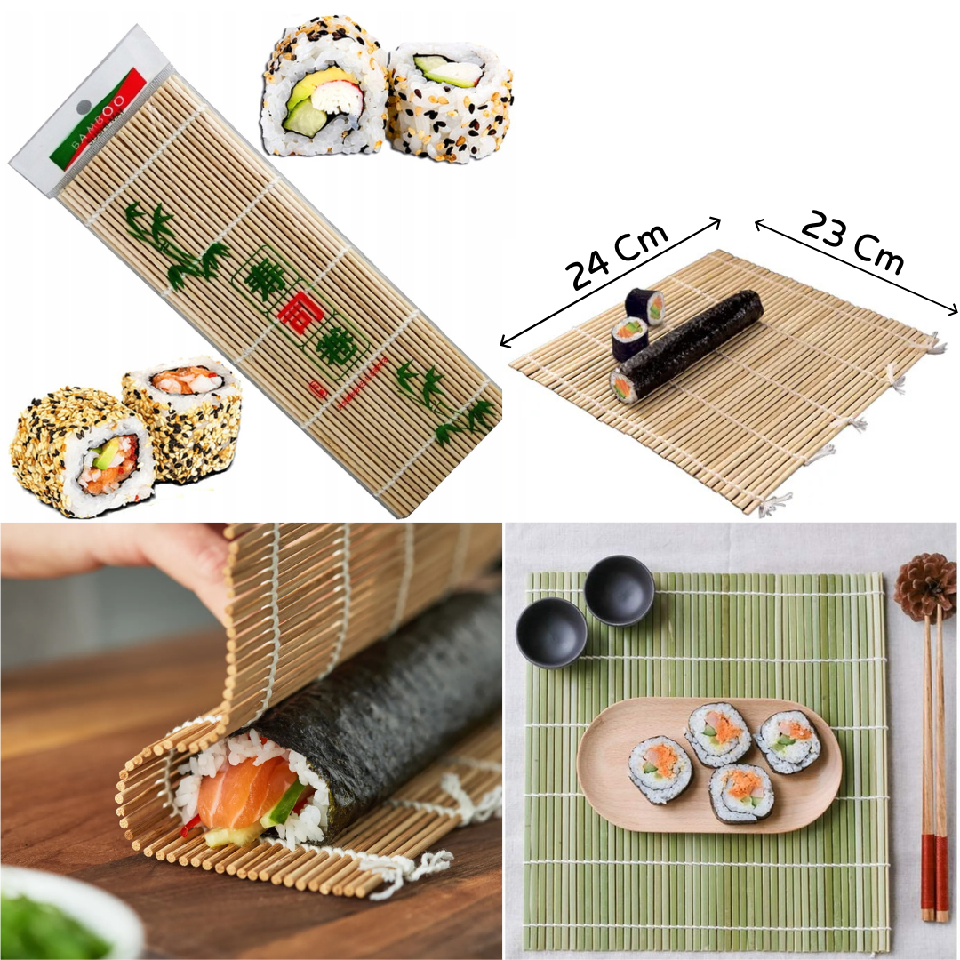 Japanese Bamboo Sushi Mat Rolling Maker 23x24 cm