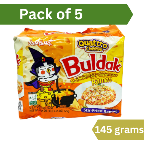 Samyang Quattro Cheese Pack of 5 Ramen / Noodles (140x5) gm - ANAAN