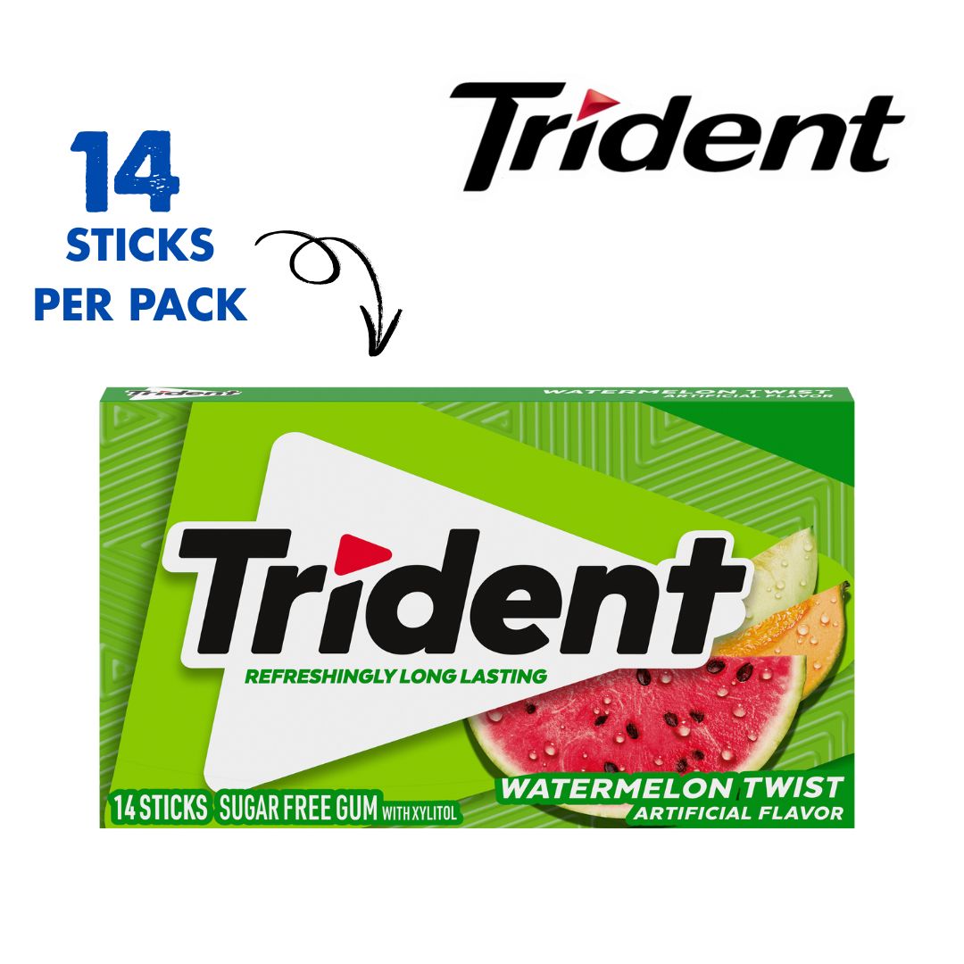Trident Watermelon Twist Sugar Free Chewing Gum