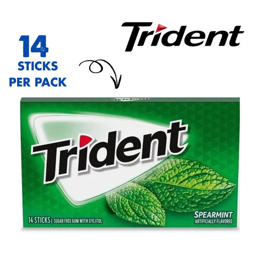 Trident Spearmint Sugar Free Chewing Gum