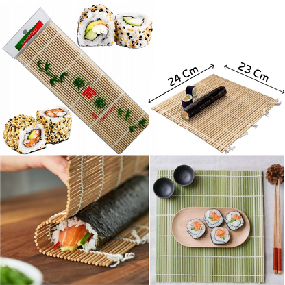 Japanese Bamboo Sushi Mat Rolling Maker 23x24 cm