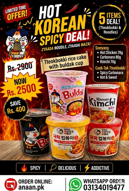 Tteokbokki and Buldak cup deal